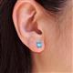 3 - Alina Emerald Cut Blue Topaz (7x5mm) Solitaire Stud Earrings 