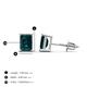 4 - Alina Emerald Cut London Blue Topaz (7x5mm) Solitaire Stud Earrings 