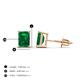 4 - Alina Emerald Cut Emerald (7x5mm) Solitaire Stud Earrings 
