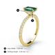 4 - Charlotte Desire 7x5 mm Emerald Cut Lab Created Alexandrite and Round Diamond Hidden Halo Engagement Ring 
