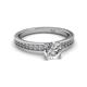 3 - Florie Classic 1.00 ct IGI Certified Lab Grown Diamond Round (6.50 mm) Solitaire Engagement Ring 