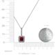 4 - Deana Ruby and Diamond Womens Halo Pendant Necklace 