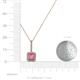 4 - Deana Pink Sapphire and Diamond Womens Halo Pendant Necklace 
