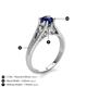 5 - Adira 6.00 mm Round Blue Sapphire Solitaire Engagement Ring 