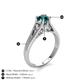 5 - Adira 6.00 mm Round Blue Diamond Solitaire Engagement Ring 