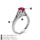5 - Adira 6.00 mm Round Ruby Solitaire Engagement Ring 