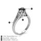 5 - Adira 6.00 mm Round Black Diamond Solitaire Engagement Ring 