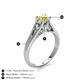 5 - Adira 6.50 mm Round Lab Created Yellow Sapphire Solitaire Engagement Ring 
