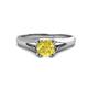 1 - Adira 6.00 mm Round Yellow Diamond Solitaire Engagement Ring 