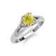 4 - Adira 6.00 mm Round Yellow Diamond Solitaire Engagement Ring 