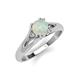 4 - Adira 6.00 mm Round Opal Solitaire Engagement Ring 