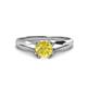 1 - Flora 6.00 mm Round Yellow Diamond Solitaire Engagement Ring 