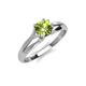 4 - Flora 6.50 mm Round Peridot Solitaire Engagement Ring 