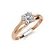 4 - Flora IGI Certified 6.50 mm Round Diamond Solitaire Engagement Ring 