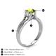 5 - Flora 6.50 mm Round Peridot Solitaire Engagement Ring 