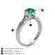 5 - Flora 6.00 mm Round Emerald Solitaire Engagement Ring 