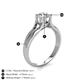 5 - Flora IGI Certified 6.50 mm Round Diamond Solitaire Engagement Ring 