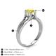 5 - Flora 6.00 mm Round Yellow Diamond Solitaire Engagement Ring 