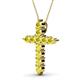 2 - Abella Yellow Sapphire Cross Pendant 