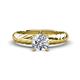 1 - Eudora Classic 6.50 mm Round Forever One Moissanite Solitaire Engagement Ring 