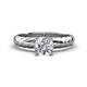1 - Eudora Classic 6.50 mm Round Forever One Moissanite Solitaire Engagement Ring 