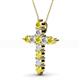 2 - Abella Yellow Sapphire and Diamond Cross Pendant 