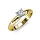 3 - Eudora Classic GIA Certified 5.5 mm Princess Cut Diamond Solitaire Engagement Ring 