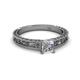2 - Florie Classic GIA Certified 5.5 mm Princess Cut Diamond Solitaire Engagement Ring 