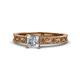 1 - Florie Classic 5.5 mm Princess Cut Forever Brilliant Moissanite Solitaire Engagement Ring 