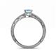 4 - Rachel Classic 5.50 mm Princess Cut Aquamarine Solitaire Engagement Ring 