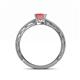 4 - Rachel Classic 5.50 mm Princess Cut Pink Tourmaline Solitaire Engagement Ring 