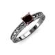 3 - Rachel Classic 5.50 mm Princess Cut Red Garnet Solitaire Engagement Ring 