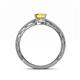 4 - Rachel Classic 5.50 mm Princess Cut Lab Created Yellow Sapphire Solitaire Engagement Ring 