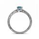 4 - Rachel Classic 5.50 mm Princess Cut Blue Diamond Solitaire Engagement Ring 