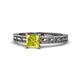 1 - Rachel Classic 5.50 mm Princess Cut Yellow Diamond Solitaire Engagement Ring 