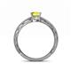 4 - Rachel Classic 5.50 mm Princess Cut Yellow Diamond Solitaire Engagement Ring 