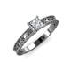 3 - Florie Classic 5.5 mm Princess Cut Forever One Moissanite Solitaire Engagement Ring 