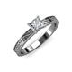 3 - Cael Classic 5.5 mm Princess Cut Forever Brilliant Moissanite Solitaire Engagement Ring 