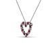 3 - Zayna 2.00 mm Round Ruby and Diamond Heart Pendant 