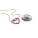 4 - Zayna 2.00 mm Round Pink Sapphire and Diamond Heart Pendant 