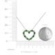 5 - Zayna 2.00 mm Round Green Garnet and Diamond Heart Pendant 