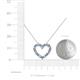 5 - Zayna 2.00 mm Round Aquamarine and Diamond Heart Pendant 