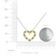 5 - Zayna 2.00 mm Round Yellow Sapphire and Diamond Heart Pendant 