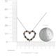 5 - Zayna 2.00 mm Round Smoky Quartz and Diamond Heart Pendant 