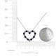 5 - Zayna 2.00 mm Round Blue Sapphire and Lab Grown Diamond Heart Pendant 