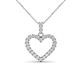 2 - Zylah White Sapphire Heart Pendant 