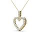 3 - Zylah White Sapphire Heart Pendant 