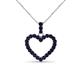 2 - Zylah Blue Sapphire Heart Pendant 