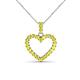2 - Zylah Yellow Sapphire Heart Pendant 