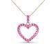 2 - Zylah Pink Sapphire Heart Pendant 